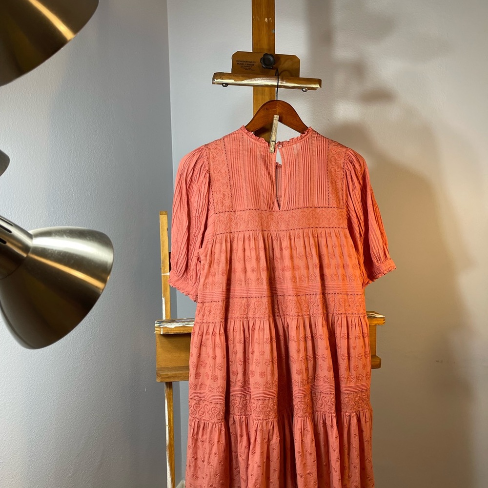 Doen Coral Short Sleeve Dress - size M - adorable 100% organic cotton dress